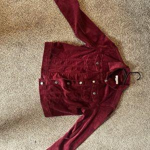 Maroon velvet jacket